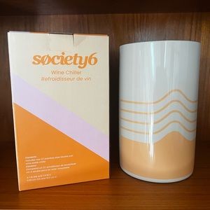 Society 6 Wine Chiller New in Box S/H 4.7" X 7.6" Double Wall.
